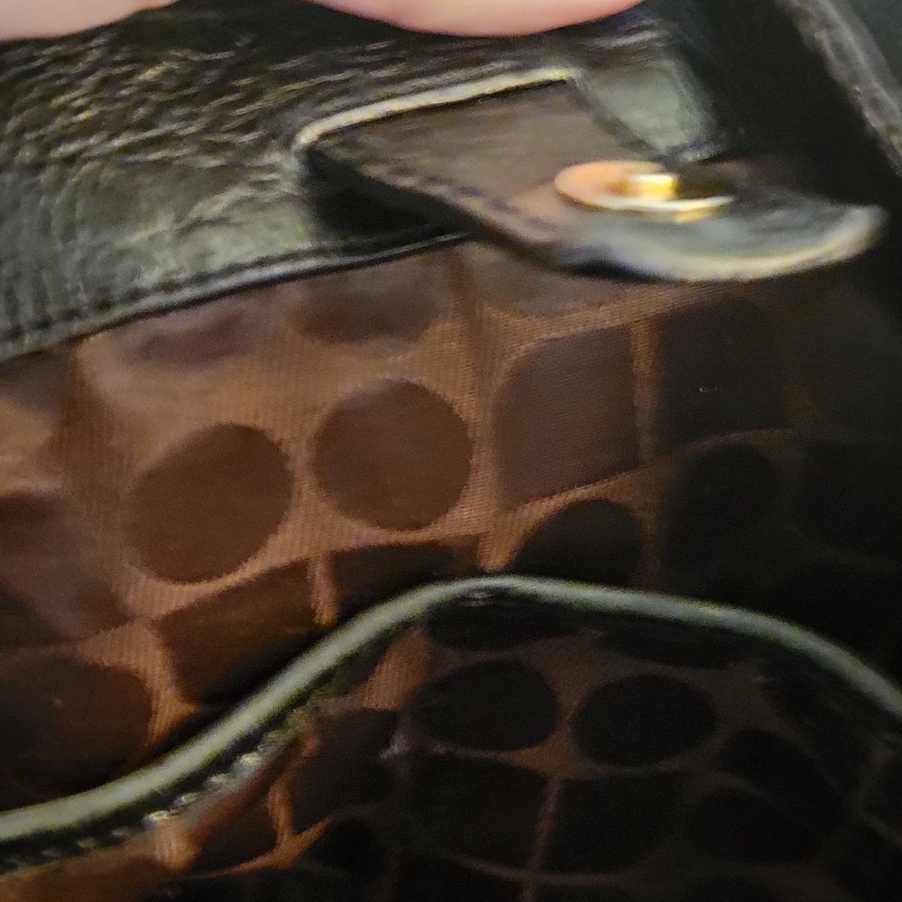 KATE SPADE CROC EMBOSSED, SUEDE & LEATHER 12IN 12IN HOBO BAG - Picture 4 of 12